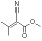 structure of CAS# 6666-75-7, 2-cyano-3-methyl-2-butenoic acid methyl ester