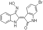 structure of CAS# 667463-62-9, (2'Z,3'E)-6-Bromoindirubin-3'-oxime