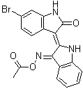 6-Bromoindirubin-3'-acetoxime molecular structure (CAS 667463-85-6)