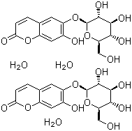structure of CAS# 66778-17-4, Esculin sesquihydrate