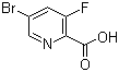 structure of CAS# 669066-91-5, 5-Bromo-3-fluoropyridine-2-carboxylic acid