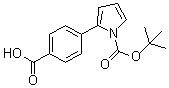 structure of CAS# 669713-98-8, 2-(4-羧基苯基)-1H-吡咯-1-羧酸叔丁酯