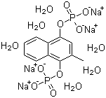 CAS # 6700-42-1, Menadiol sodium diphosphate hexahydrate, 2-Methyl-1,4-naphthalenediol bis(dihydrogen phosphate) tetrasodium salt hexahydrate
