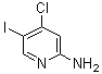 structure of CAS# 670253-37-9, 4-Chloro-5-iodo-2-pyridinamine