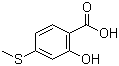 structure of CAS# 67127-67-7, 2-Hydroxy-4-(methylthio)benzoic acid