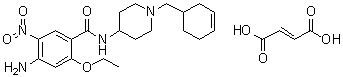 CAS # 67135-13-1, 4-Amino-N-[1-(3-cyclohexen-1-ylmethyl)-4-piperidinyl]-2-ethoxy-5-nitrobenzamide (2E)-2-butenedioate (1:1)