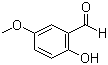 structure of CAS# 672-13-9, 2-羟基-5-甲氧基苯甲醛