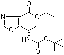 structure of CAS# 672310-07-5, 5-[(1S)-1-[[(叔丁氧羰基)氨基]乙基]-4-恶唑羧酸乙酯
