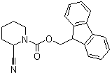 structure of CAS# 672310-10-0, 2-Cyano-1-piperidinecarboxylic acid 9H-fluoren-9-ylmethyl ester