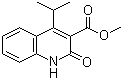 structure of CAS# 672310-22-4, 1,2-二氢-4-(1-甲基乙基)-2-氧代-3-喹啉羧酸甲酯