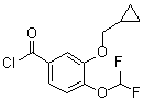 CAS 登录号：672883-68-0, 3-(环丙基甲氧基)-4-(二氟甲氧基)苯甲酰氯
