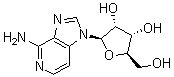 structure of CAS# 6736-58-9, 4-Amino-1-beta-D-ribofuranosyl-1H-imidazo[4,5-c]pyridine