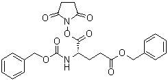 structure of CAS# 67413-34-7, (S)-5-[(2,5-Dioxo-1-pyrrolidinyl)oxy]-5-oxo-4-[[(phenylmethoxy)carbonyl]amino]pentanoic acid phenylmethyl ester