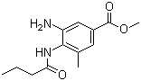 CAS # 675882-71-0, Methyl 4-(butyrylamino)-5-methyl-3-aminobenzoate, 3-Amino-5-methyl-4-[(1-oxobutyl)amino]-benzoic acid methyl ester