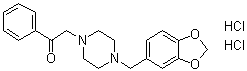 CAS # 6761-63-3, 2-(4-Piperonyl-1-piperazinyl)acetophenone dihydrochloride
