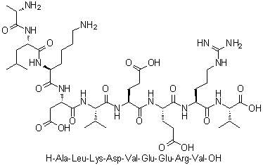 CAS # 676594-88-0, L-Alanyl-L-leucyl-L-lysyl-L-alpha-aspartyl-L-valyl-L-alpha-glutamyl-L-alpha-glutamyl-L-arginyl-L-valine