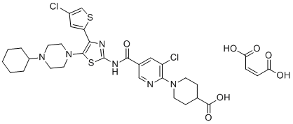 structure of CAS# 677007-74-8, 阿伐替龙马来酸盐