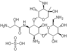 structure of CAS# 67814-76-0, 硫酸异帕米星