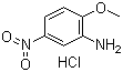 structure of CAS# 67827-72-9, 2-Methoxy-5-nitroaniline hydrochloride