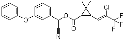 structure of CAS# 68085-85-8, 氯氟氰菊酯