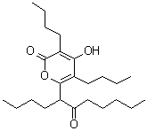 structure of CAS# 68112-21-0, 3,5-二丁基-6-(1-丁基-2-氧代庚基)-4-羟基-2H-吡喃-2-酮