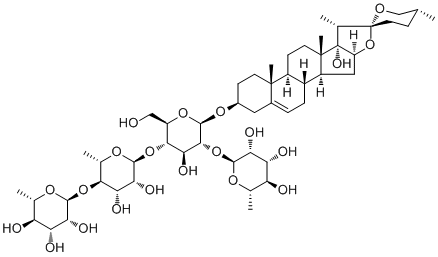 structure of CAS# 68124-04-9, 重楼皂苷 VII