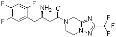 CAS 登录号：681249-41-2, 7-[(3R)-3-氨基-1-氧代-4-(2,4,5-三氟苯基)丁基]-5,6,7,8-四氢-2-(三氟甲基)-[1,2,4]三唑并[1,5-a]吡嗪