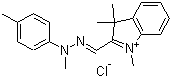 CAS # 68134-38-3 (39279-59-9), Basic Yellow 29, Infacryl Yellow 6DL, Sevron Yellow 6DL, 1,3,3-Trimethyl-2-[[2-methyl-2-(4-methylphenyl)hydrazinylidene]methyl]-3H-indolium chloride