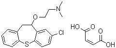 CAS 登录号：6823-52-5, 2-[(8-氯-10,11-二氢二苯并[b,f]硫杂卓-10-基)氧基]-N,N-二甲基乙胺马来酸盐