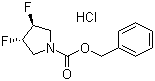 structure of CAS# 682359-79-1, (3R,4R)-N-Cbz-3,4-difluoropyrrolidine hydrochloride