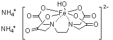CAS # 68413-60-5, (PB-7-11'-121'3'3)-[[N,N'-1,2-Ethanediylbis[N-[(carboxy)methyl]glycinato]]]hydroxyferrate diammonium
