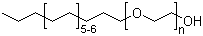 structure of CAS# 68439-49-6, C16-18 醇聚氧乙烯醚