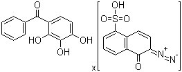 CAS # 68510-93-0, 2,3,4-Trihydroxybenzophenone naphthoquinone-1,2-diazido-5-sulfonate, 2,3,4-Trihydroxybenzophenone-1-oxo-2-diazonaphthoquinone-5-sulfonate, 2,3,4-Trihydroxybenzophenone-1,2-naphthoquinonediazido-5-sulfonic acid ester