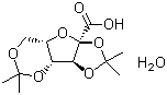 structure of CAS# 68539-16-2, 2,3:4,6-二亚异丙基-2-酮-L-古洛糖酸(一水)