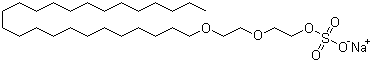 structure of CAS# 68585-34-2, Sodium lauryl ether sulfate