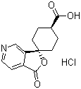 CAS 登录号：687640-97-7, 反式-1'-氧代-螺[环己基-1,3'(1'H)-呋喃并[3,4-c]吡啶]-4-羧酸盐酸盐