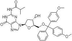 CAS # 68892-41-1, 5'-O-Dimethoxytrityl-N-isobutyryl-deoxyguanosine, 5'-O-(4,4'-Dimethoxytrityl)-N2-isobutyryl-2'-deoxyguanosine