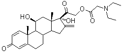 CAS # 6890-42-2, Prednylidene 21-diethylaminoacetate, Methyleneprednisolone diethylaminoacetate