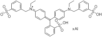 CAS # 68921-42-6, Pigment Blue 78, Dihydrogen (ethyl)[4-[[4-[ethyl(3-sulphonatobenzyl)amino]phenyl](2-sulphonatophenyl)methylene]cyclohexa-2,5-dien-1-ylidene](3-sulphonatobenzyl)ammonium aluminium salt