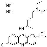 structure of CAS# 69-05-6, 奎纳克林二盐酸盐
