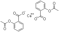 CAS # 69-46-5, Calcium aspirin, Calcium acetylsalicylate, Calcium 2-acetyloxybenzoate