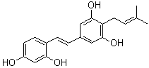 CAS 登录号：69065-16-3, 4-异戊烯基氧基白藜芦醇