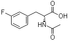 structure of CAS# 69078-51-9, N-乙酰基-3-氟-D-苯丙氨酸