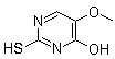 structure of CAS# 6939-11-3, 4-Hydroxy-2-mercapto-5-methoxypyrimidine
