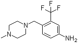 structure of CAS# 694499-26-8, 4-(4-甲基哌嗪-1-甲基)-3-三氟甲基苯胺