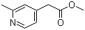 CAS # 69582-95-2, 2-Methylpyridin-4-ylacetic acid methyl ester, Methyl 2-methyl-4-pyridylacetate
