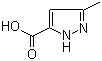 structure of CAS# 696-22-0, 3-甲基吡唑-5-甲酸