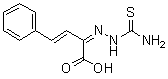 CAS # 6961-77-9, 2-[2-(Aminothioxomethyl)hydrazinylidene]-4-phenyl-3-butenoic acid, NSC 62759