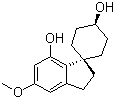CAS # 69636-83-5, alpha-Cannabispiranol, trans-2',3'-Dihydro-5'-methoxyspiro[cyclohexane-1,1'-[1H]indene]-4,7'-diol