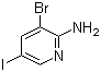 structure of CAS# 697300-73-5, 3-Bromo-5-iodo-2-pyridinamine
